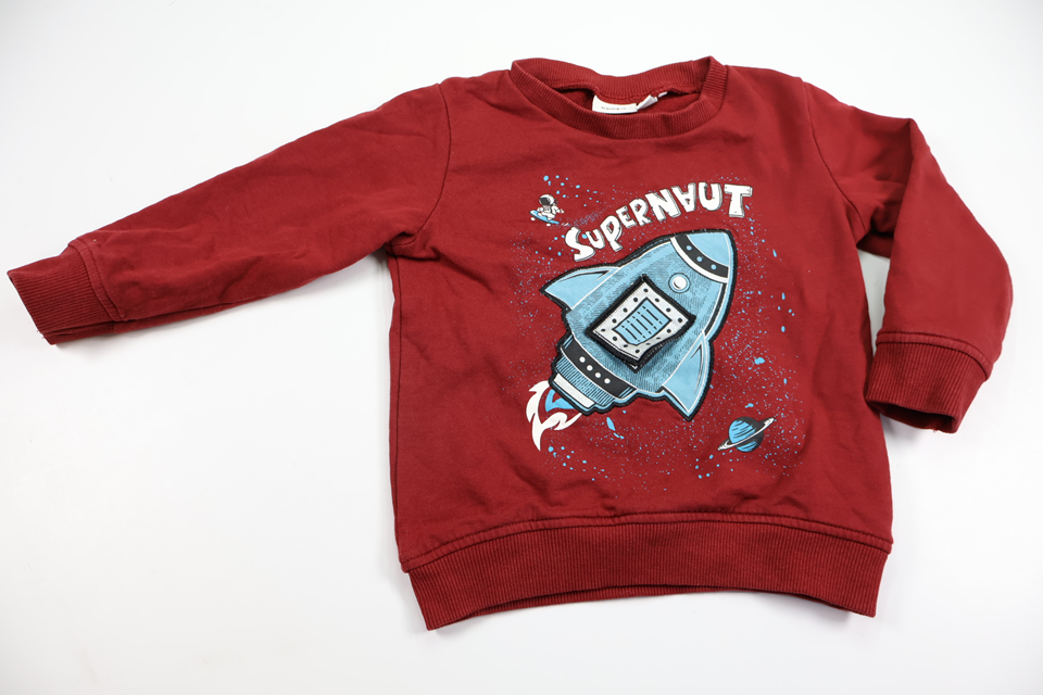 Sweatshirt från Name It - Storlek 80 - Vinröd