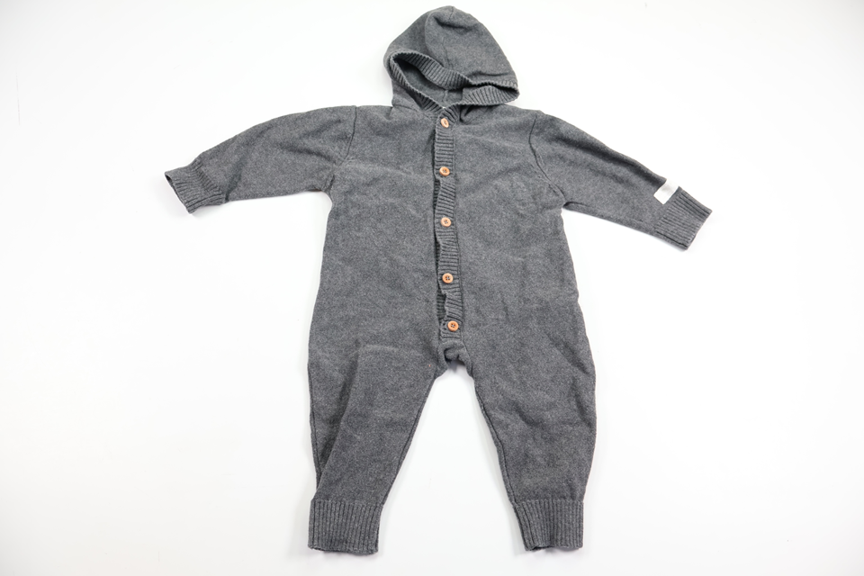 Stickad overall från Tiny One - Storlek 62 - Grå