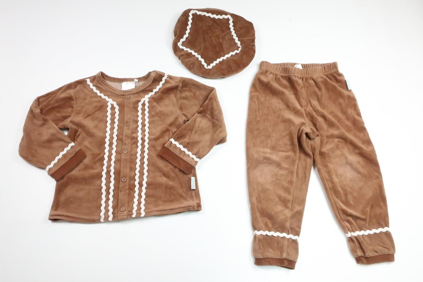 Pepparkaksdräkt i fleece från Den Goda Fen - Storlek 98/104 - Brun