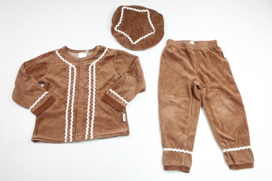 Pepparkaksdräkt i fleece från Den Goda Fen - Storlek 98/104 - Brun