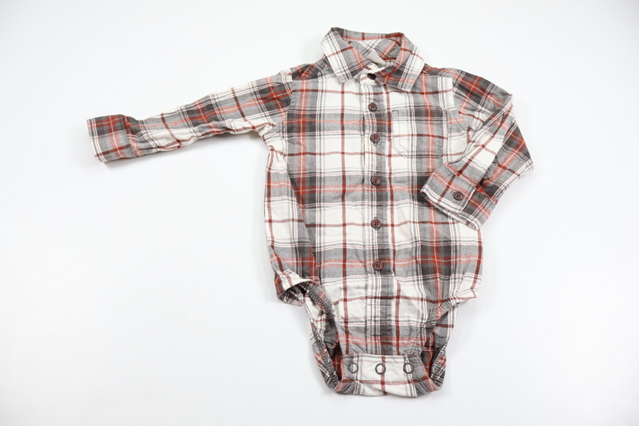 Rutig body från Carter's - Storlek 80 - Multi