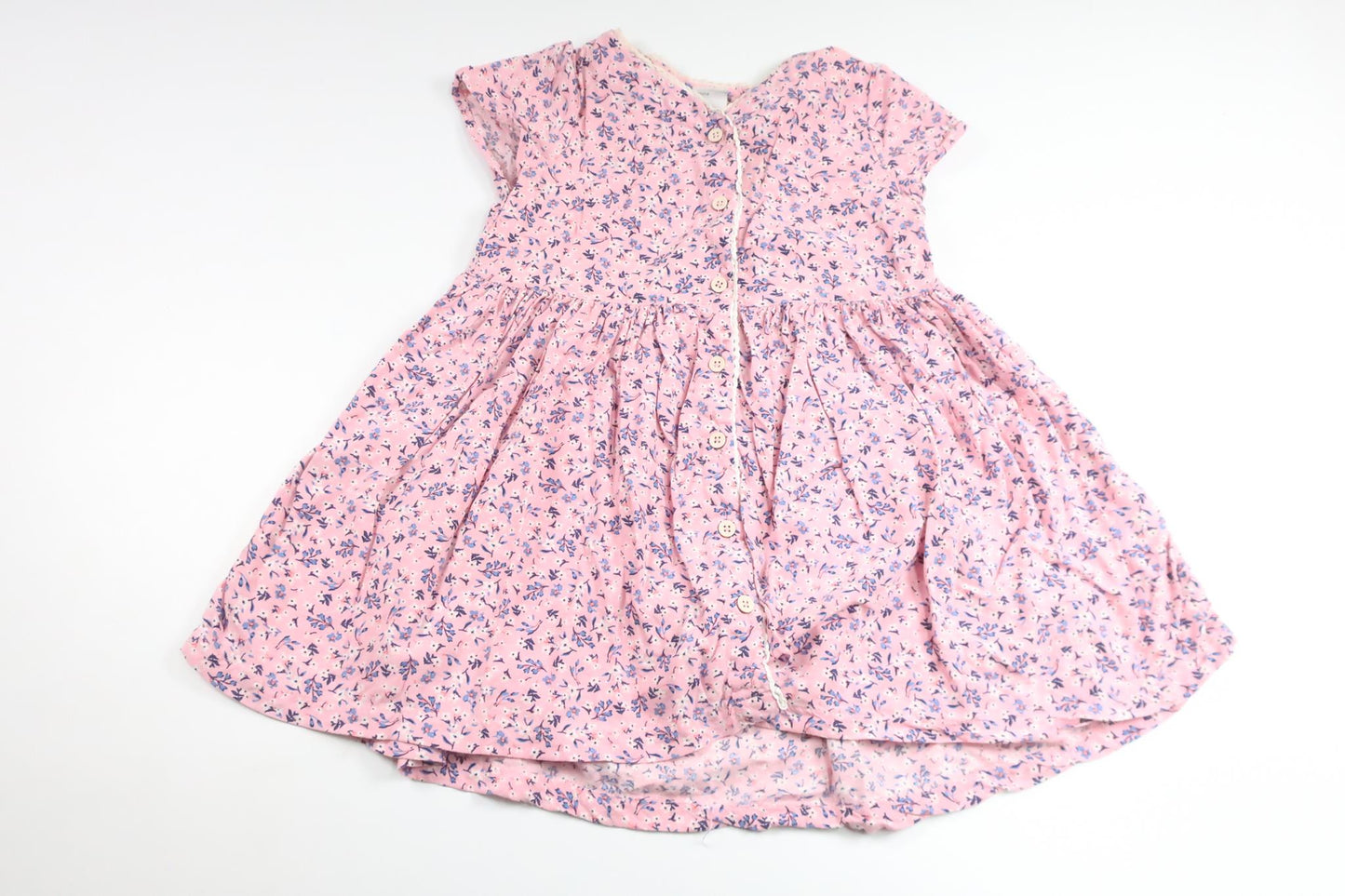 Blommig klänning från Lindex - Storlek 104 - Rosa