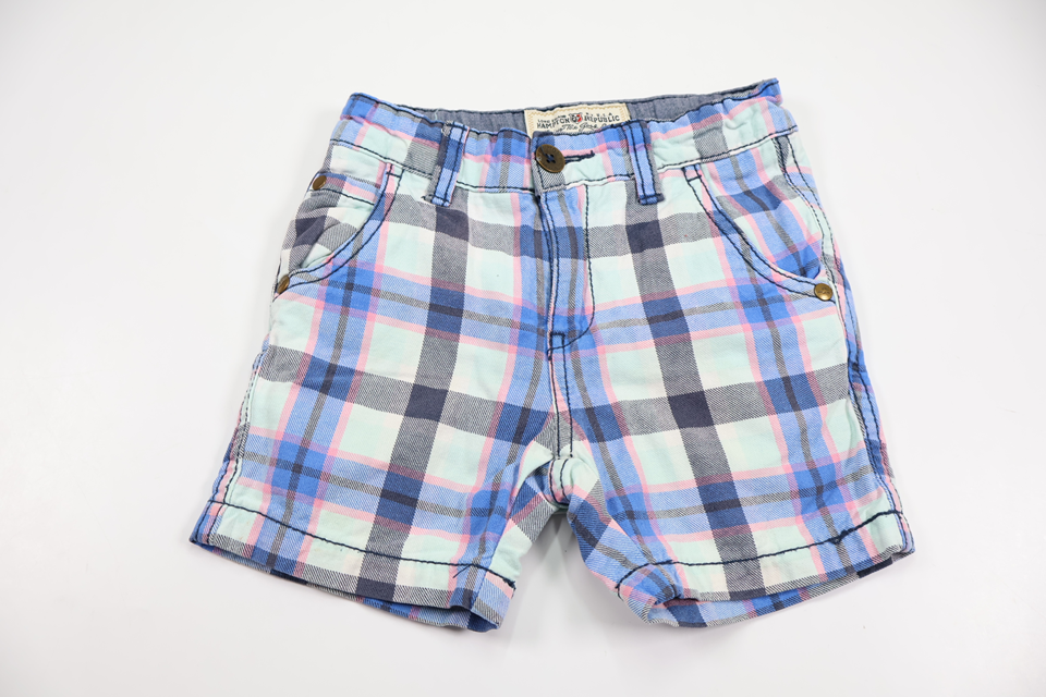Rutiga shorts från Hampton Republic - Storlek 92 - Blå