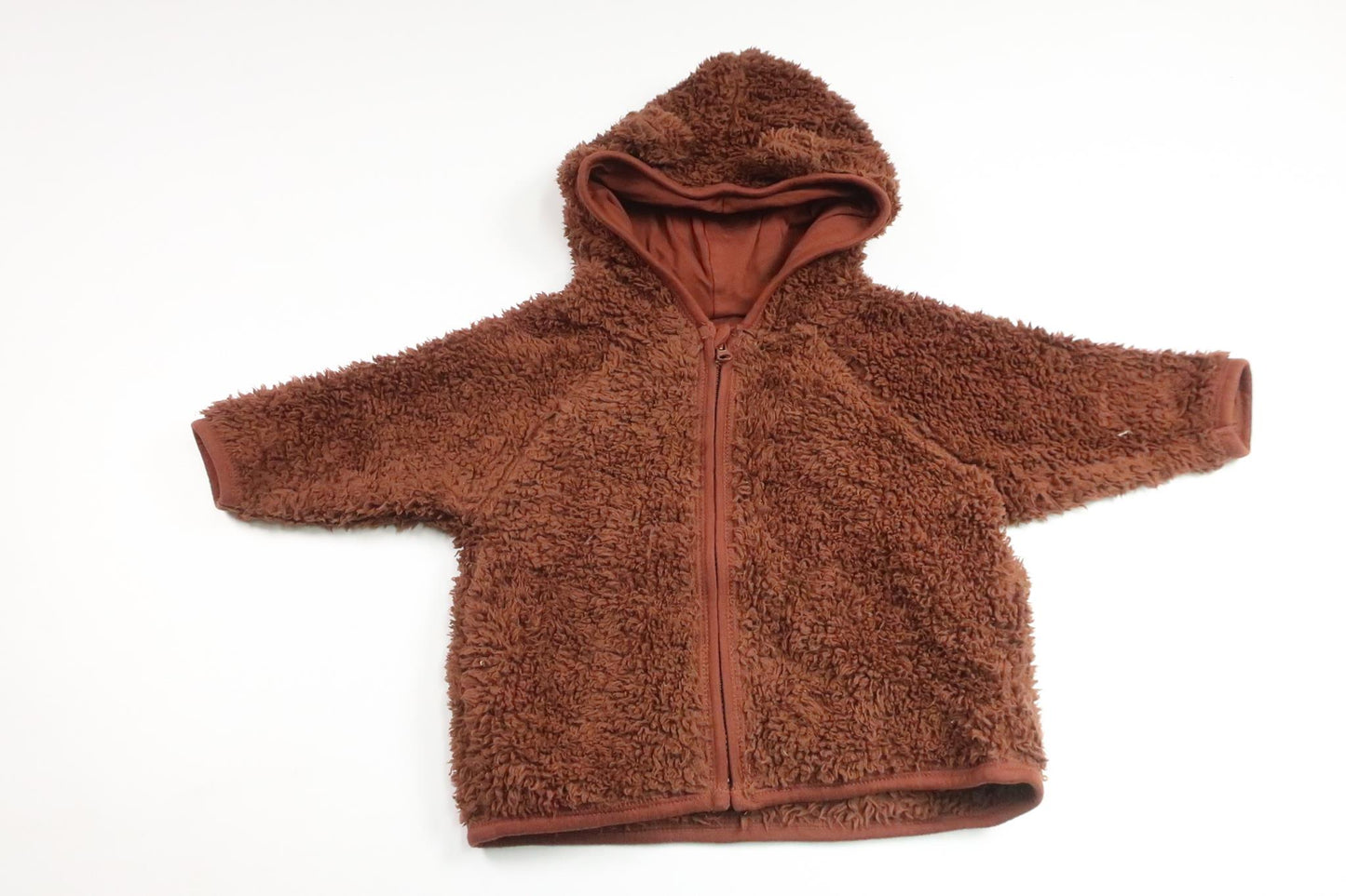 Munkjacka i teddy från My Wear Baby - Storlek 74 - Brun