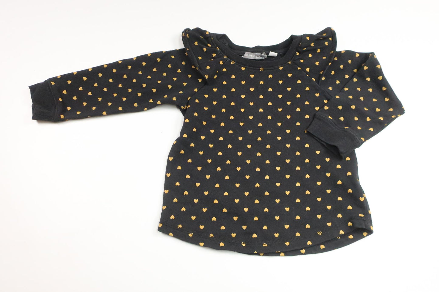 Tröja med hjärtan från Lindex - Storlek 98/104 - Svart