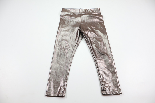Metalliserade byxor från H&M - Storlek 92 - Grå