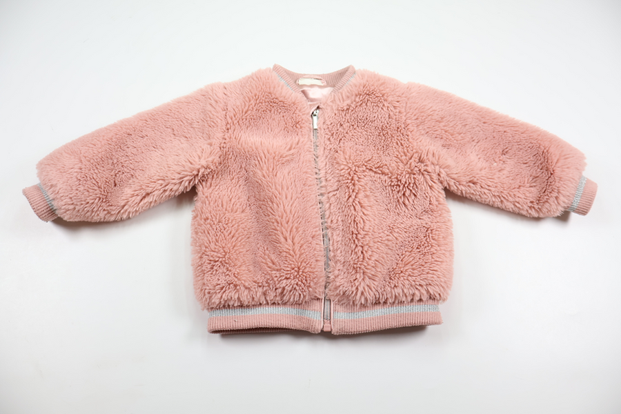 Jacka i fuskpäls från Kappahl - Storlek 74 - Rosa