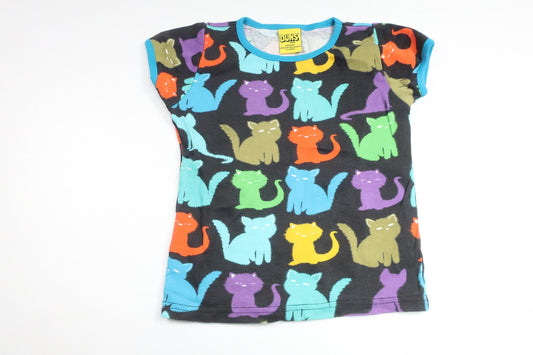 T-shirt med katter från Duns - Storlek 104 - Multi