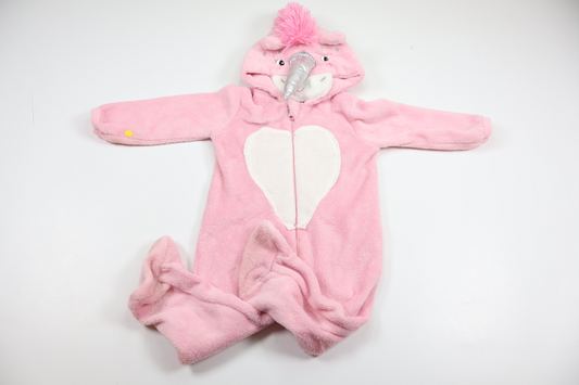 JUmpsuit i fleece enhörning från Inextenso - Storlek 80 - Rosa