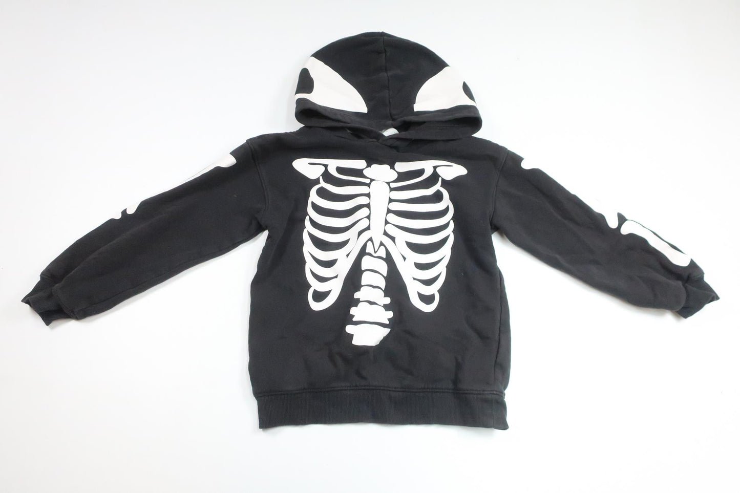 Skeleton Hoodie from H&M - Size 122/128 - Black