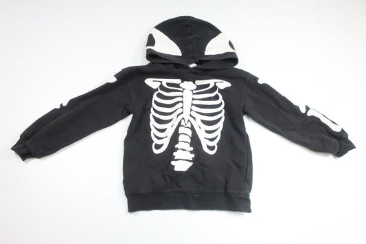 Skeleton Hoodie from H&M - Size 122/128 - Black