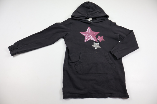 Sweatshirt klänning med luva från Uniq Studio - Storlek 122/128 - Grå