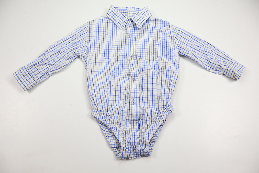 Rutig body från Cubus - Storlek 80 - Blå