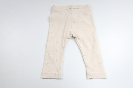 Byxor med blommor från H&M - Storlek 68/74 - Benvit