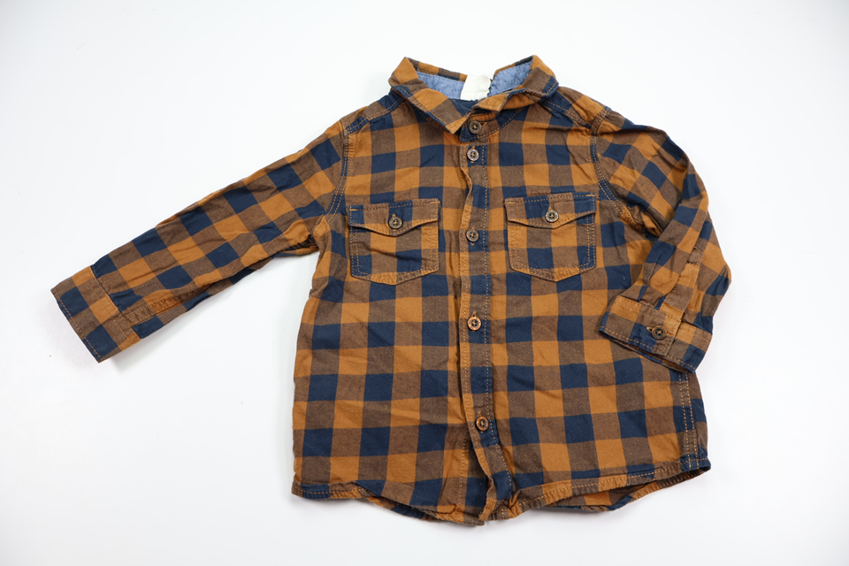 Rutig skjorta från H&M - Storlek 74 - Brun