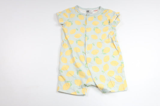 Pyjamas med frukter från H&M - Storlek 74 - Blå