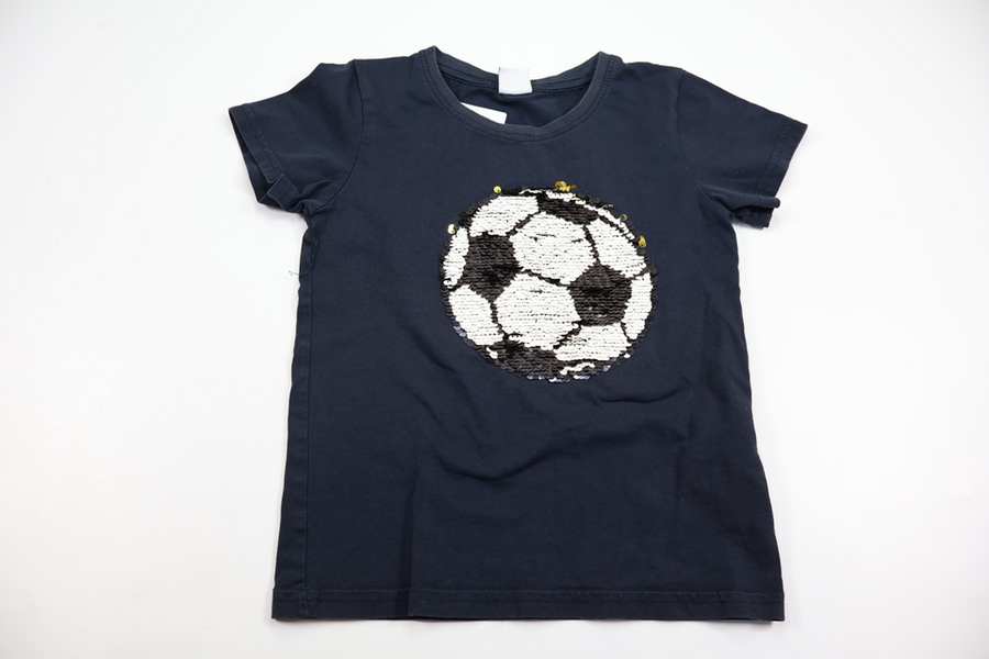 Tröja med vändbara paljetter från Lindex - Storlek 104 - Marinblå