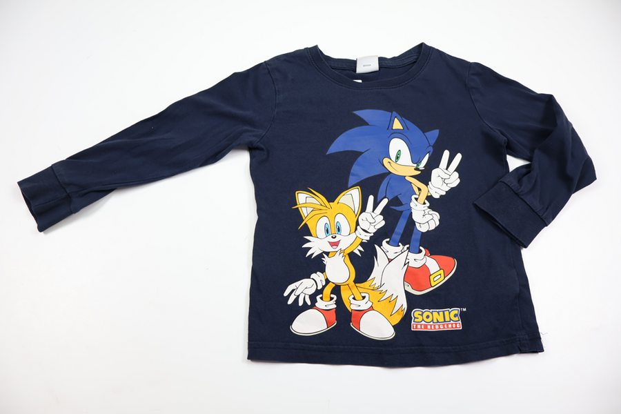 Tröja med Sonic the Hedgehog från Lindex - Storlek 110 - Marinblå