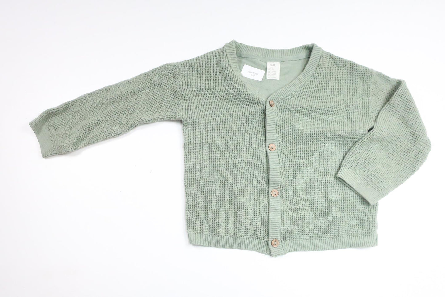 Stickad kofta från H&M - Storlek 86 - Grön