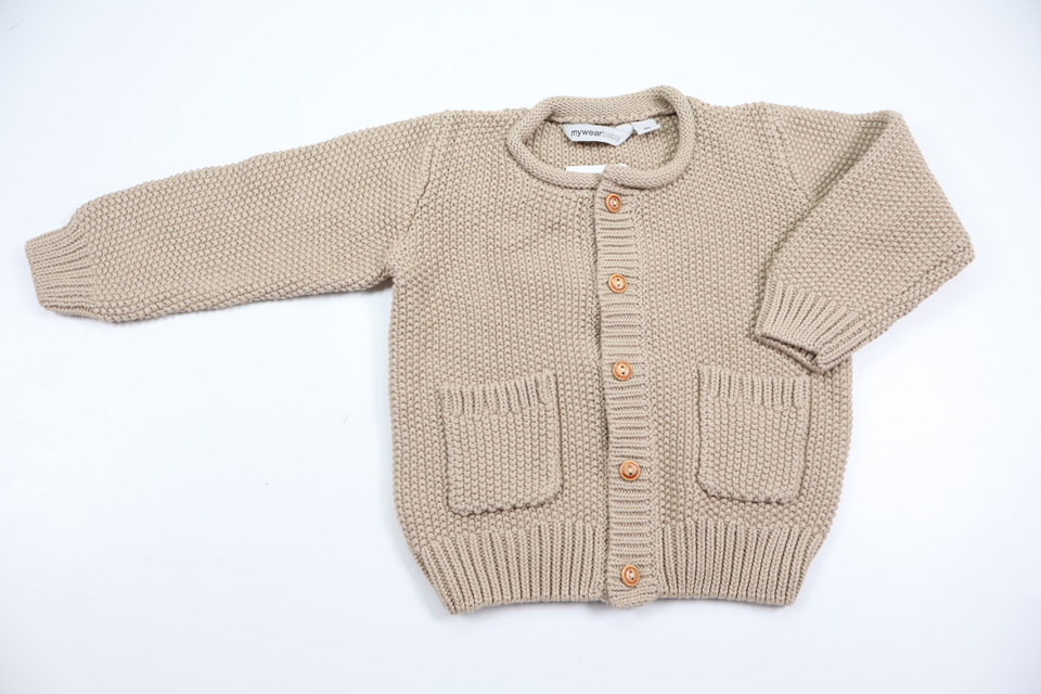 Stickad kofta från My Wear Baby - Storlek 80 - Beige
