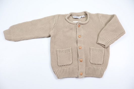 Stickad kofta från My Wear Baby - Storlek 80 - Beige