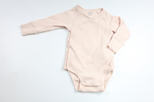 Ribbad omlottbody från Lindex - Storlek 62 - Rosa