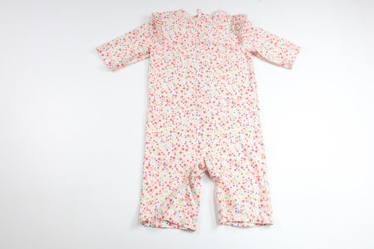 Blommig UV-dräkt från H&M - Storlek 98/104 - Vit