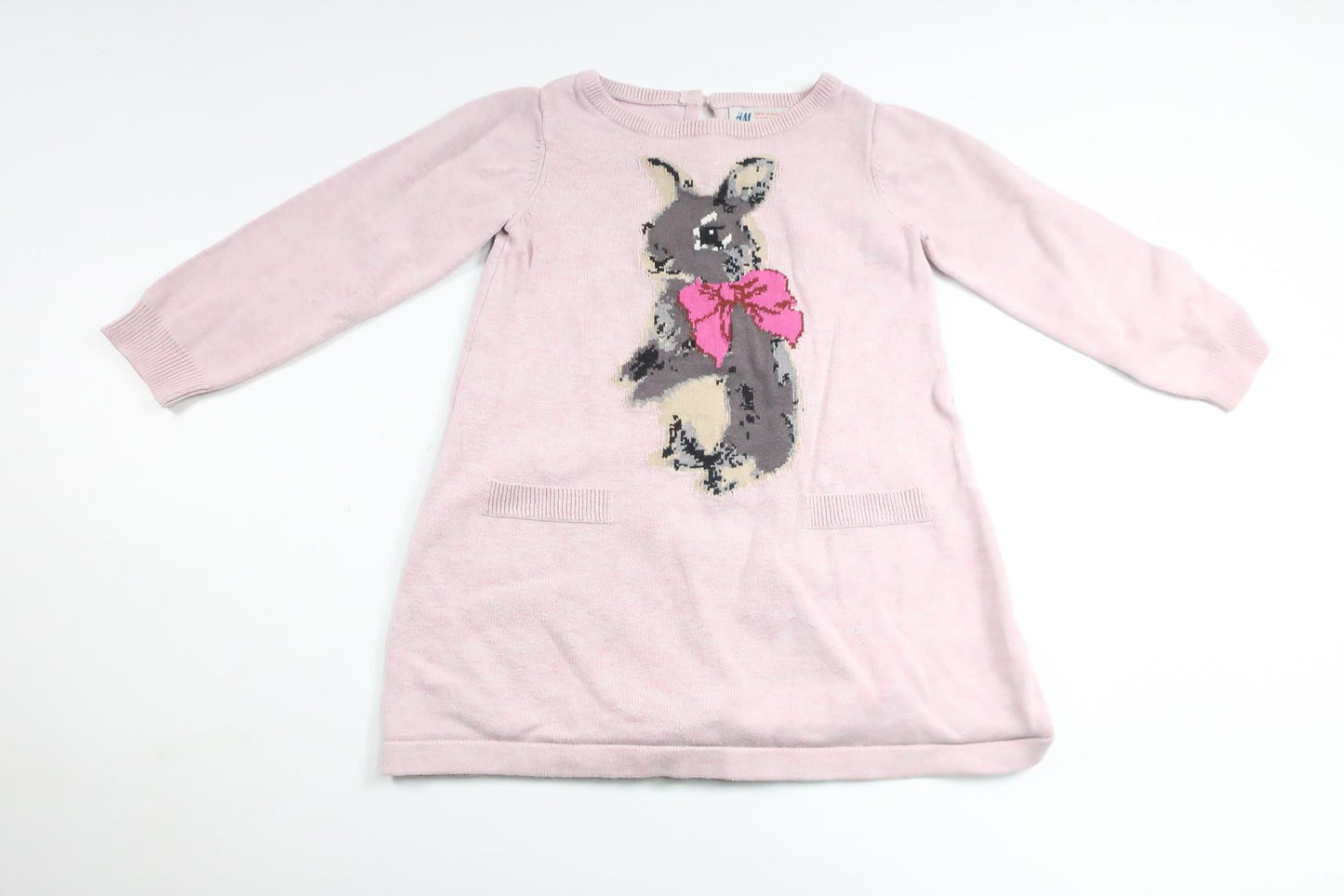 Stickad klänning från H&M - Storlek 92 - Rosa