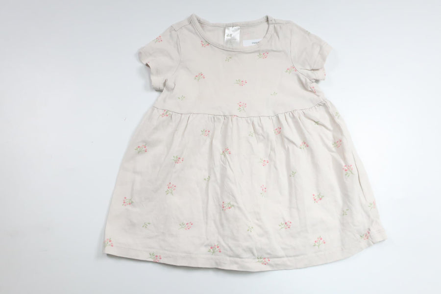 Blommig klänning från H&M - Storlek 74 - Benvit