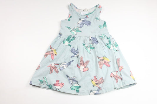 Klänning med fåglar från H&M - Storlek 98/104 - Blå