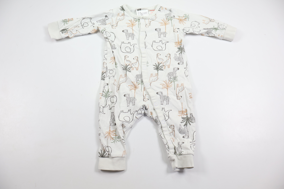 Pyjamas med djur från H&M - Storlek 62 - Vit