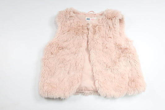 Väst i fuskpäls från H&M - Storlek 104 - Rosa