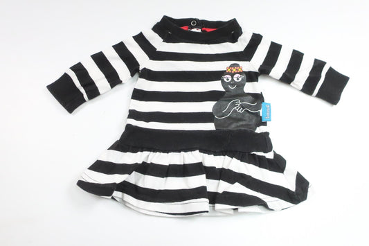 Randig klänning med Barbapapa från Parvel - Storlek 50/56 - Svart