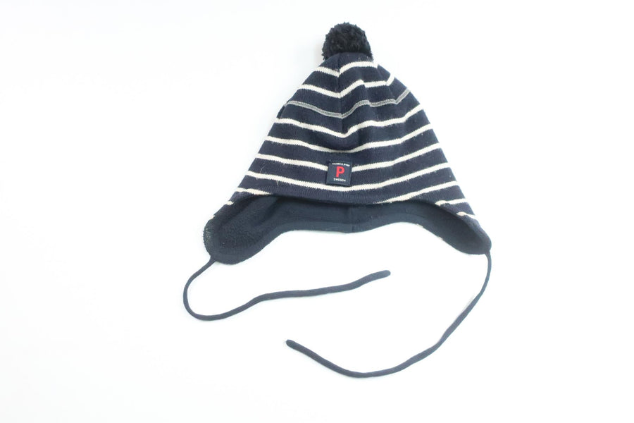 Randig mössa från Polarn o. Pyret - Storlek 48/50 - Marinblå