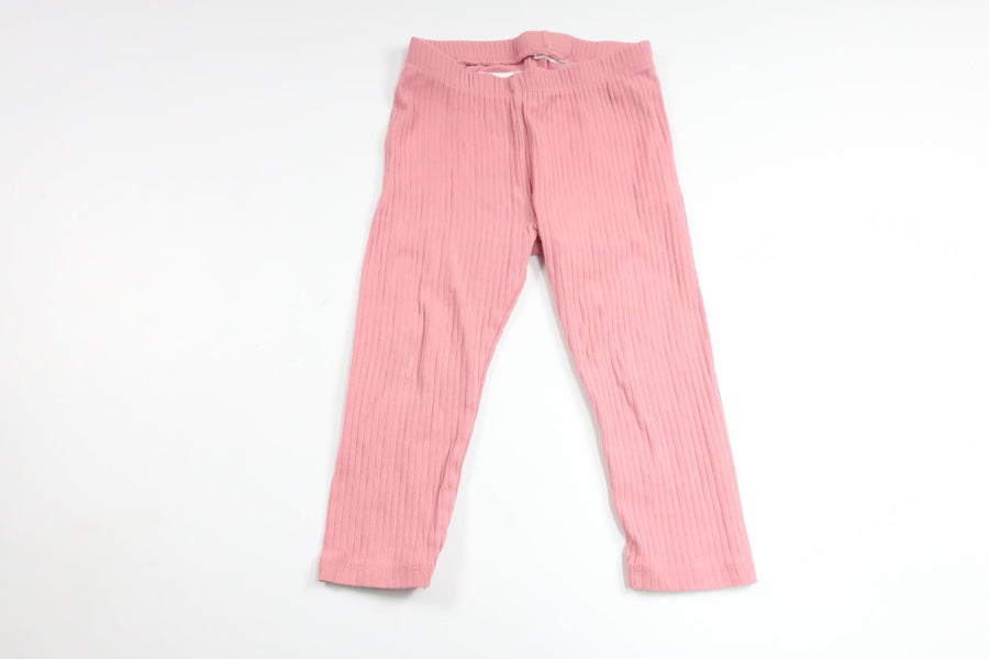 Ribbade byxor från H&M - Storlek 74/80 - Rosa