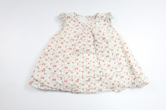 Blommig tunika från Lindex - Storlek 74 - Benvit