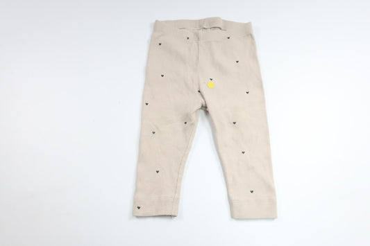 Ribbade byxor från H&M - Storlek 74 - Beige