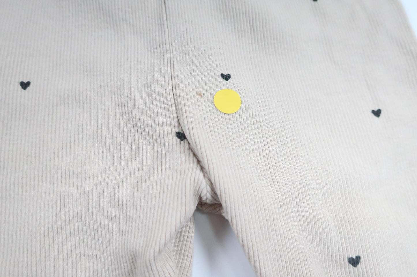 Ribbade byxor från H&M - Storlek 74 - Beige