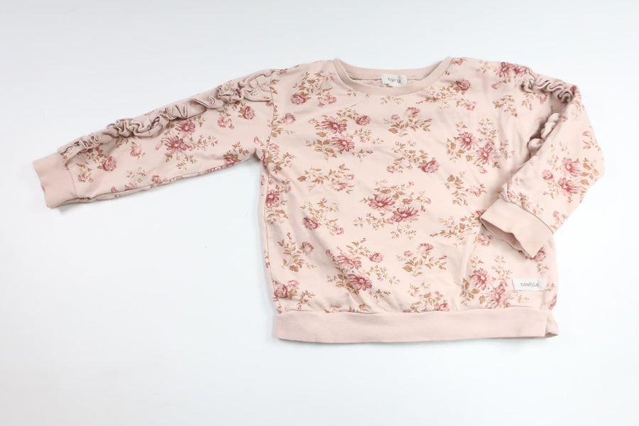 Blommig tröja från Newbie - Storlek 92 - Rosa