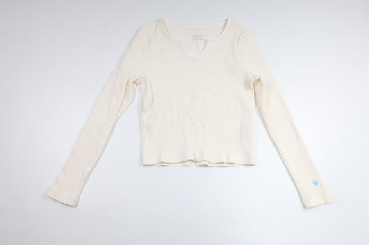 Ribbad tröja från Primark - Storlek 128/134 - Benvit