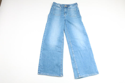 Breda jeansbyxor från H&M - Storlek 128 - Denim