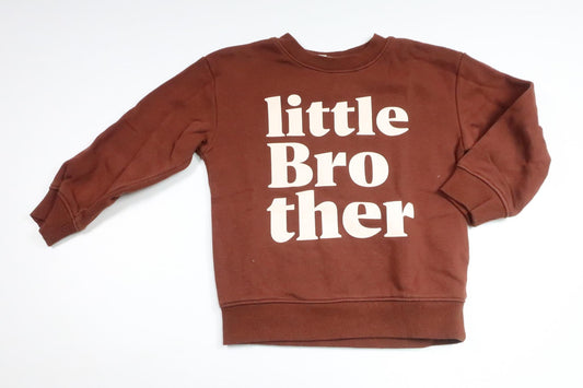 Sweatshirt Little Brother från H&M - Storlek 98/104 - Brun