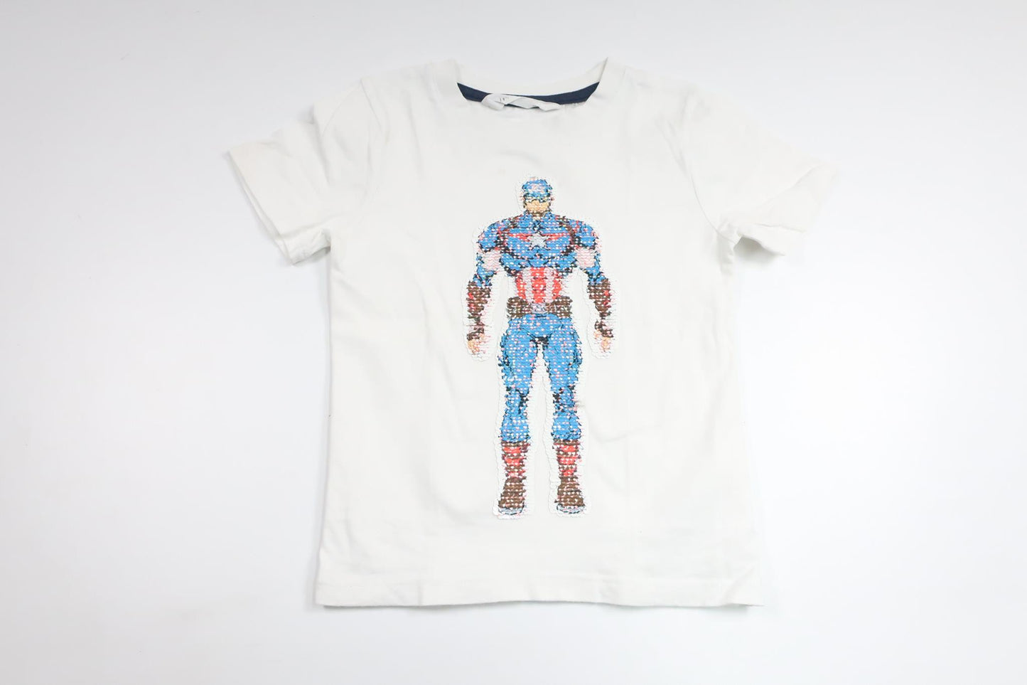 Tröja med vändbara paljetter från H&M - Storlek 104 - Vit