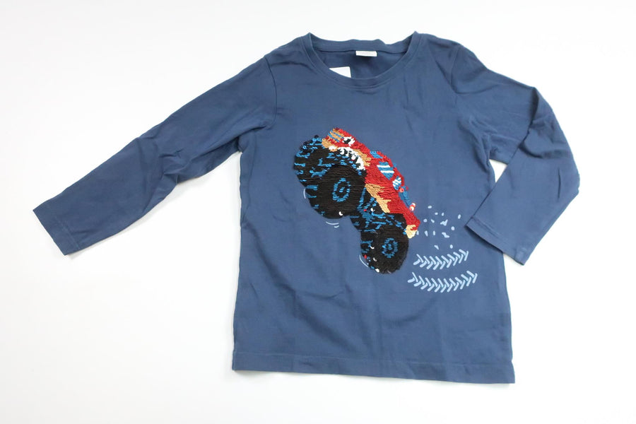 Tröja med vändbara paljetter från Lindex - Storlek 104 - Blå