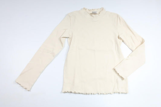 Ribbad tröja från Lindex - Storlek 128 - Benvit