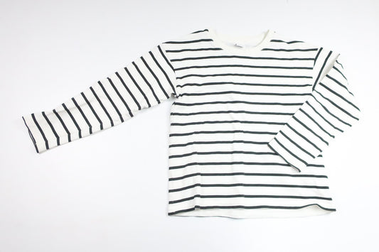 Randig tröja från Lindex - Storlek 128 - Vit