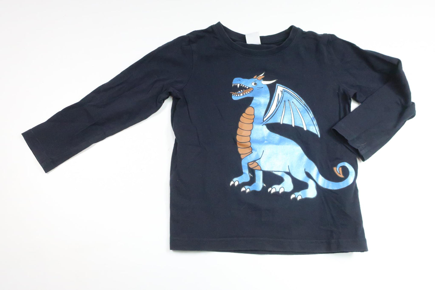 Tröja med drake från Lindex - Storlek 104 - Marinblå
