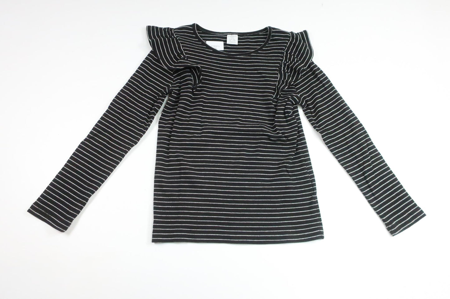 Randig tröja från Lindex - Storlek 128 - Svart