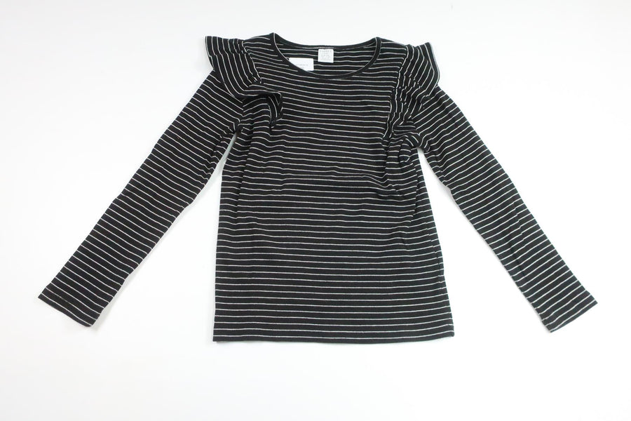 Randig tröja från Lindex - Storlek 128 - Svart