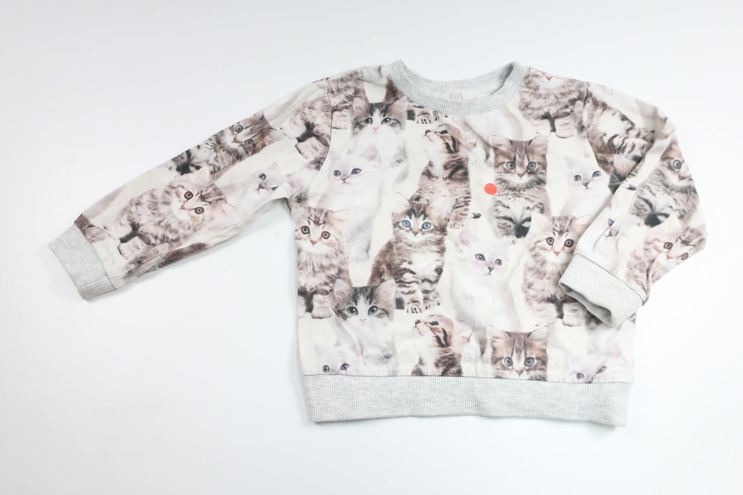 Tröja med katter från H&M - Storlek 98/104 - Grå
